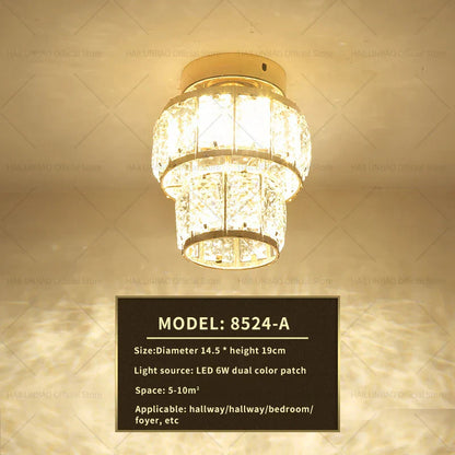 DecorBites™ Elegant Crystal Ceiling Light for Entryway, Stairs, and Hallway