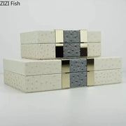 Wooden Leather Jewelry Box