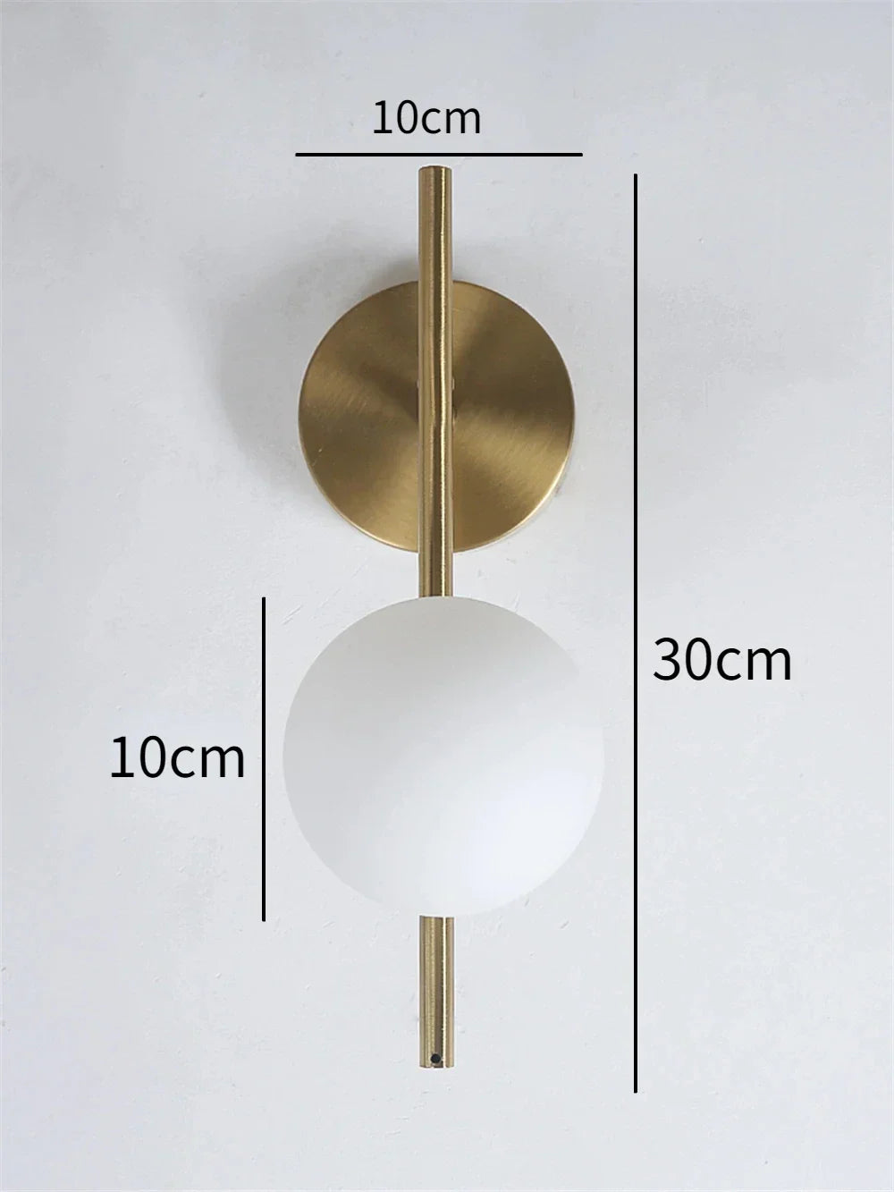 ديكوربايتس™ مصباح حائط LED على شكل كرة زجاجية: مصباح داخلي عصري لغرفة النوم لديكور المنزل