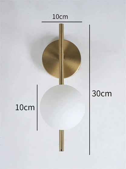 ديكوربايتس™ مصباح حائط LED على شكل كرة زجاجية: مصباح داخلي عصري لغرفة النوم لديكور المنزل
