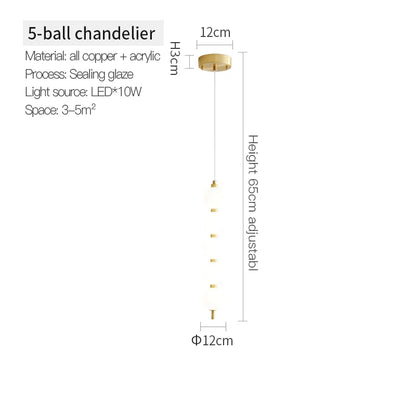 DecorBites™ Brass Full Copper Modern Chandelier Light Fixture for Stylish Living Spaces