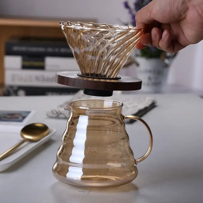 Decorbites™ Glas-Kaffeefiltertopf Tropf wiederverwendbare Zubehör Braun Gebrühter Perkolator