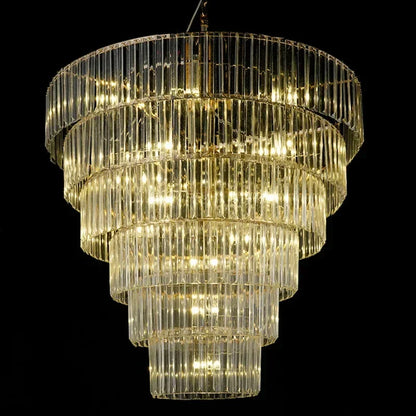 DecorBites™ Crystal Ice Bar Chandelier: Luxury Hotel Restaurant Living Room Lighting