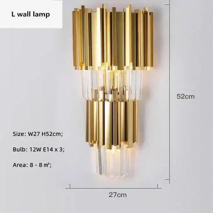 DecorBites™ Golden Luxury LED Crystal Chandelier for Hotel Living Room Ceiling Lighting
