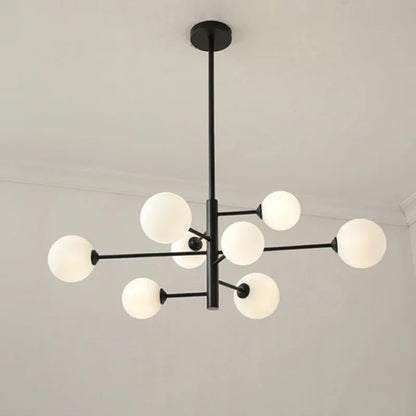 DecorBites™ Glass Brass Chandelier: Nordic Modern Pendant Lights for Home, Living Room, Bedroom, Restaurant