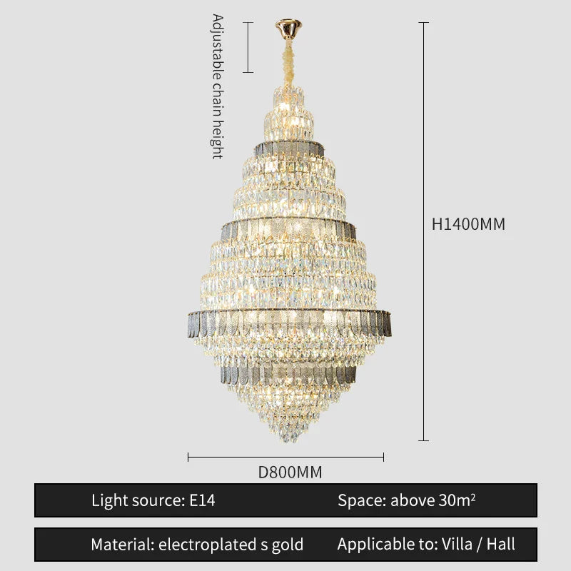 DecorBites™ Crystal Headlight Luxury Lighting for Villa, Hotel, and Restaurant