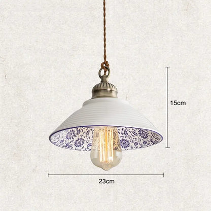 DecorBites™ Chinese Style Porcelain Hanging Lamp for Clothing Store & Bedroom