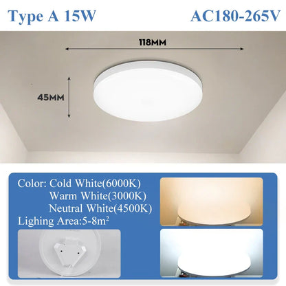 DecorBites™ LED Ceiling Light Bathroom Chandelier Panel Fixture for Home Decor Lighting