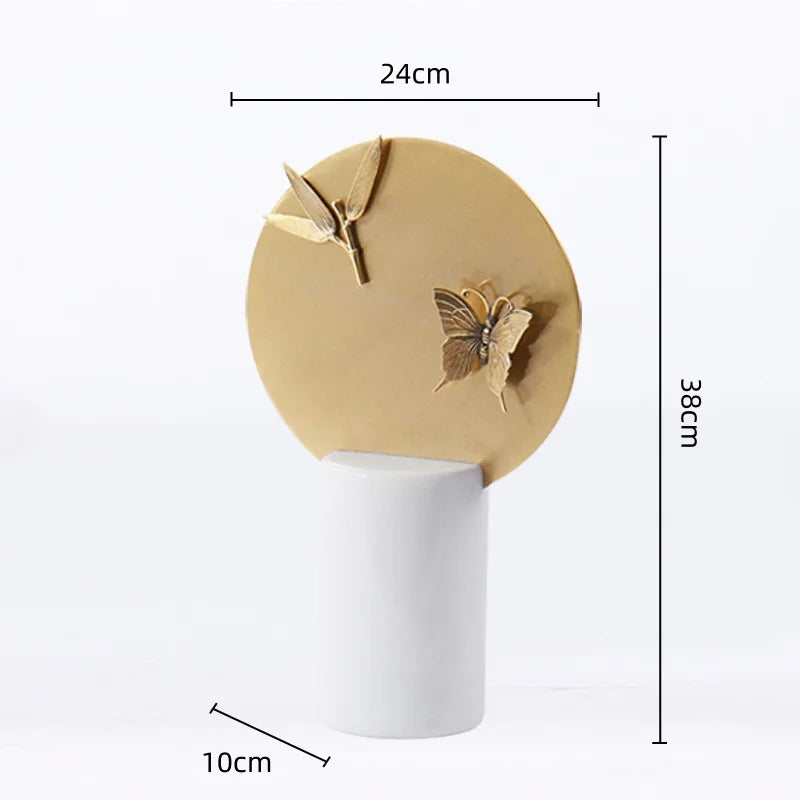 DecorBites™ Golden Geometric Circle Insect Figurine Set Home Decor