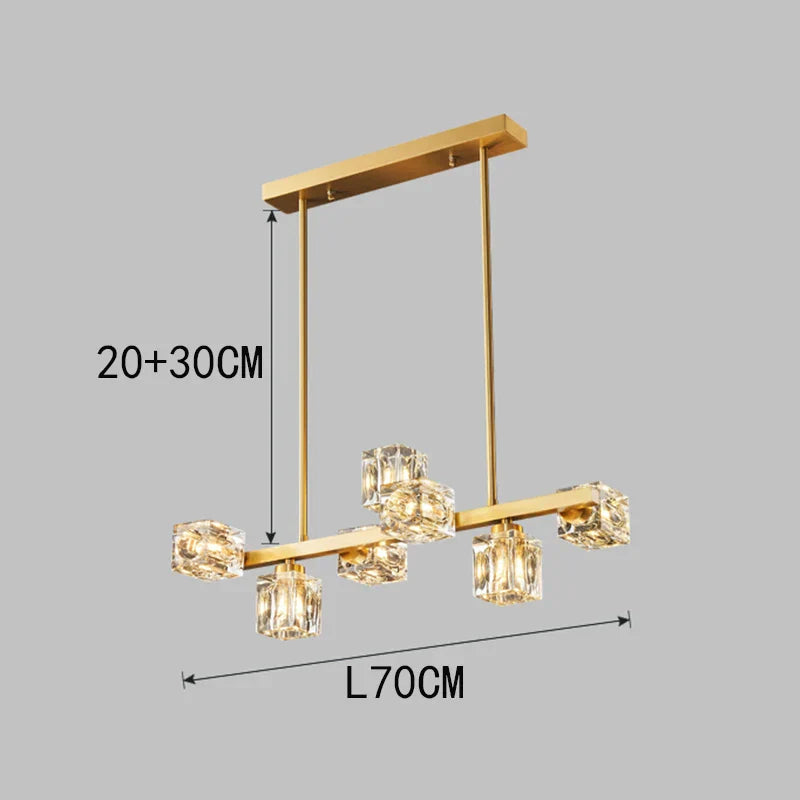 DecorBites™ Crystal Chandelier: Elegant Ceiling Light for Living & Dining Room, Luxury Pendant Lamp