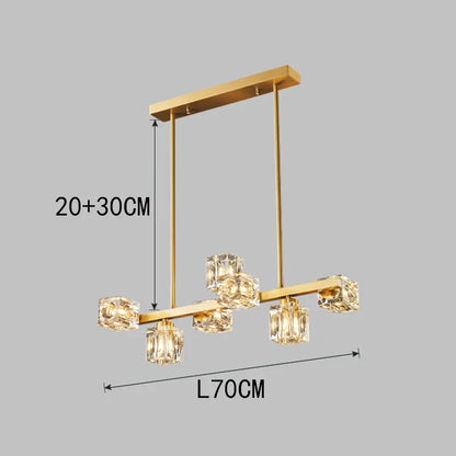 DecorBites™ Crystal Chandelier: Elegant Ceiling Light for Living & Dining Room, Luxury Pendant Lamp