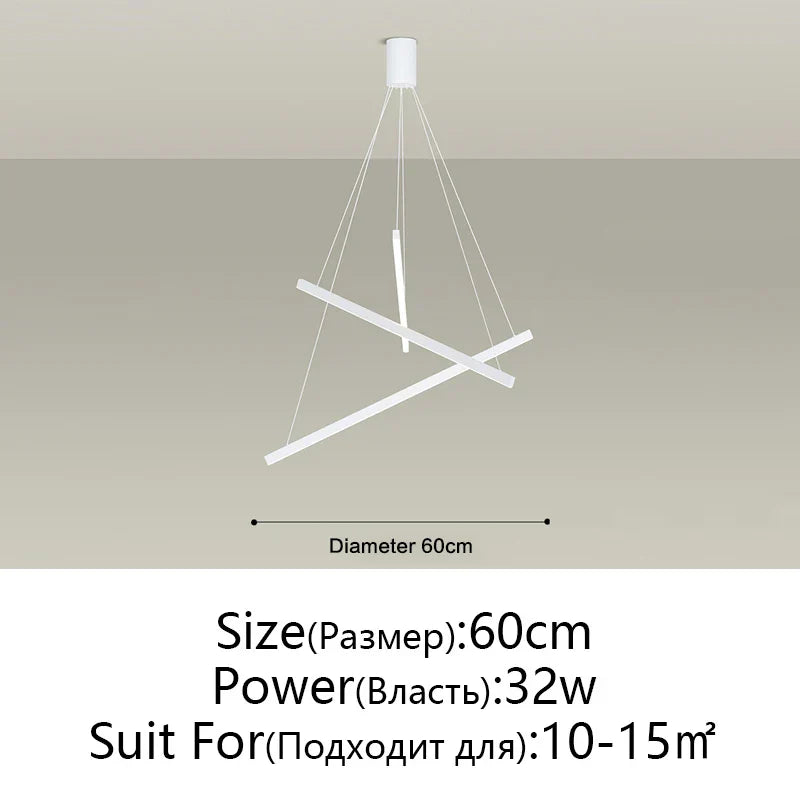 DecorBites™ LED Chandelier: Modern Luster Lighting for Stair Hall Bedroom Room Duplex Building