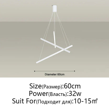 DecorBites™ LED Chandelier: Modern Luster Lighting for Stair Hall Bedroom Room Duplex Building