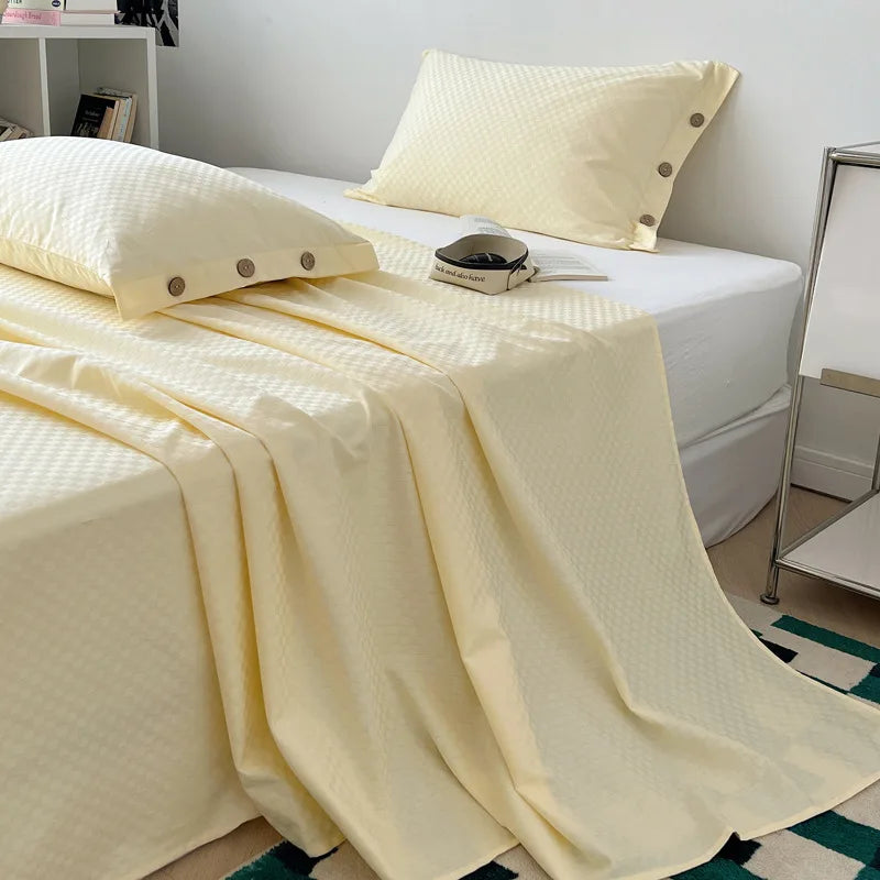 Decorbites™ Luxus-Baumwoll-Satin-Streifen-Bettwäsche-Set mit 2 Kissenbezügen