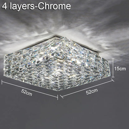 DecorBites™ Crystal Ceiling Lamp: Modern Minimalist Indoor LED Lighting for Living Room, Dining & Bedroom