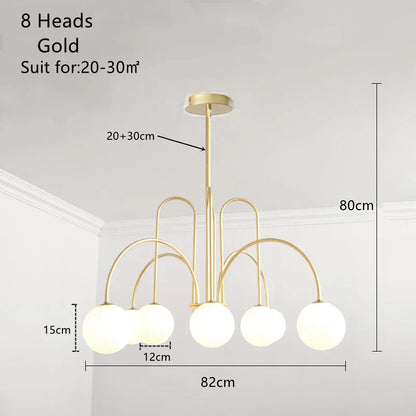 ثريا DecorBites™‎ الزجاجية المعلقة مع مصباح LED لجزيرة المطبخ وغرفة الطعام والمعيشة