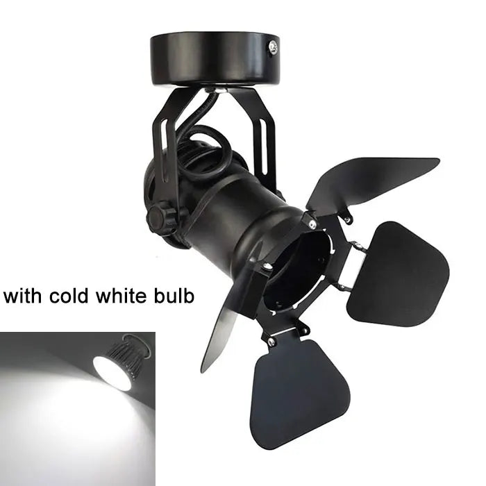 DecorBites™ Industrial Ceiling Spotlight Lamp with Foldable Flippers for Hallway Art Light