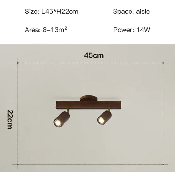 DecorBites™ Nordic WoodenTrack LED Ceiling Spotlight for Home Decor
