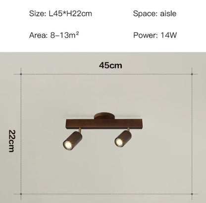 DecorBites™ Nordic WoodenTrack LED Ceiling Spotlight for Home Decor