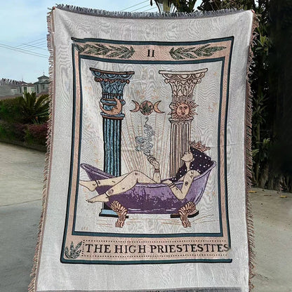 DecorBites™ Abstract Face Pattern Throw Blanket 130x180cm