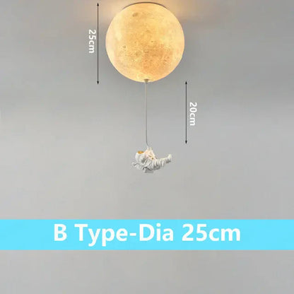 DecorBites™ Astronaut Globe Ceiling Light for Kids Room - 18cm/20cm/25cm