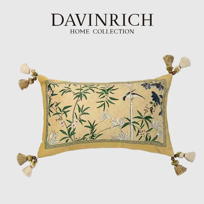 غطاء وسادة قطني مخملي من DecorBites™ Autum Orchid - ديكور منزلي شرقي