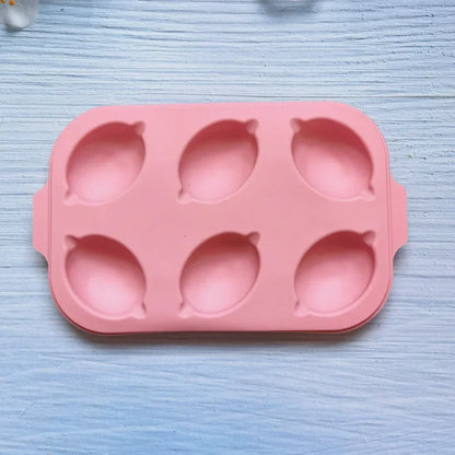DecorBites™ 6-Cavity Lemon Shape Silicone Cake Mold for DIY Baking and Decorating