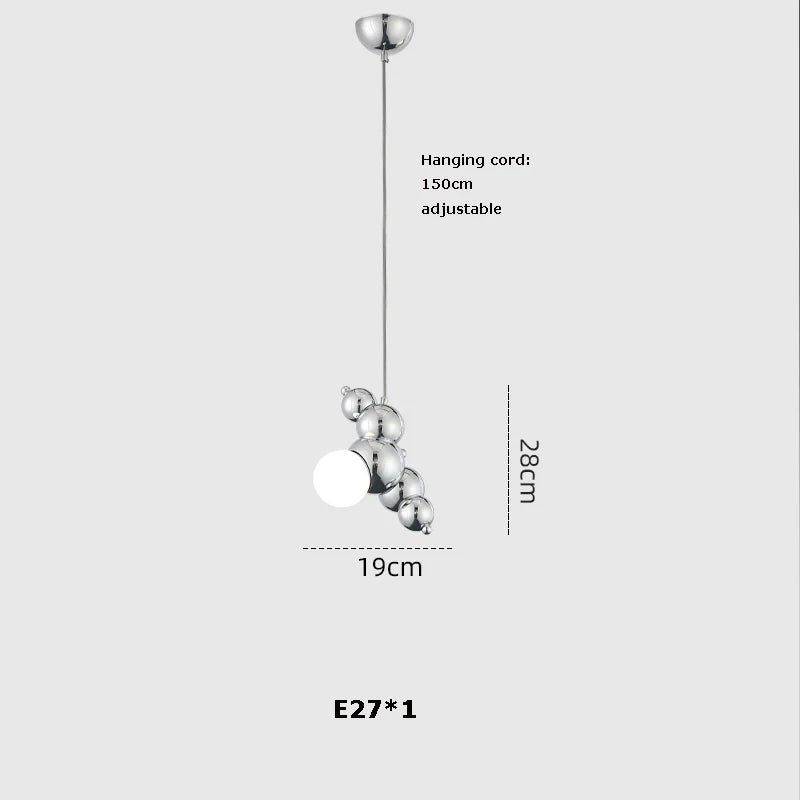 DecorBites™ Designer Molecule Chandelier: LED Dimmable Chrome Gold Lighting 2025 Trend