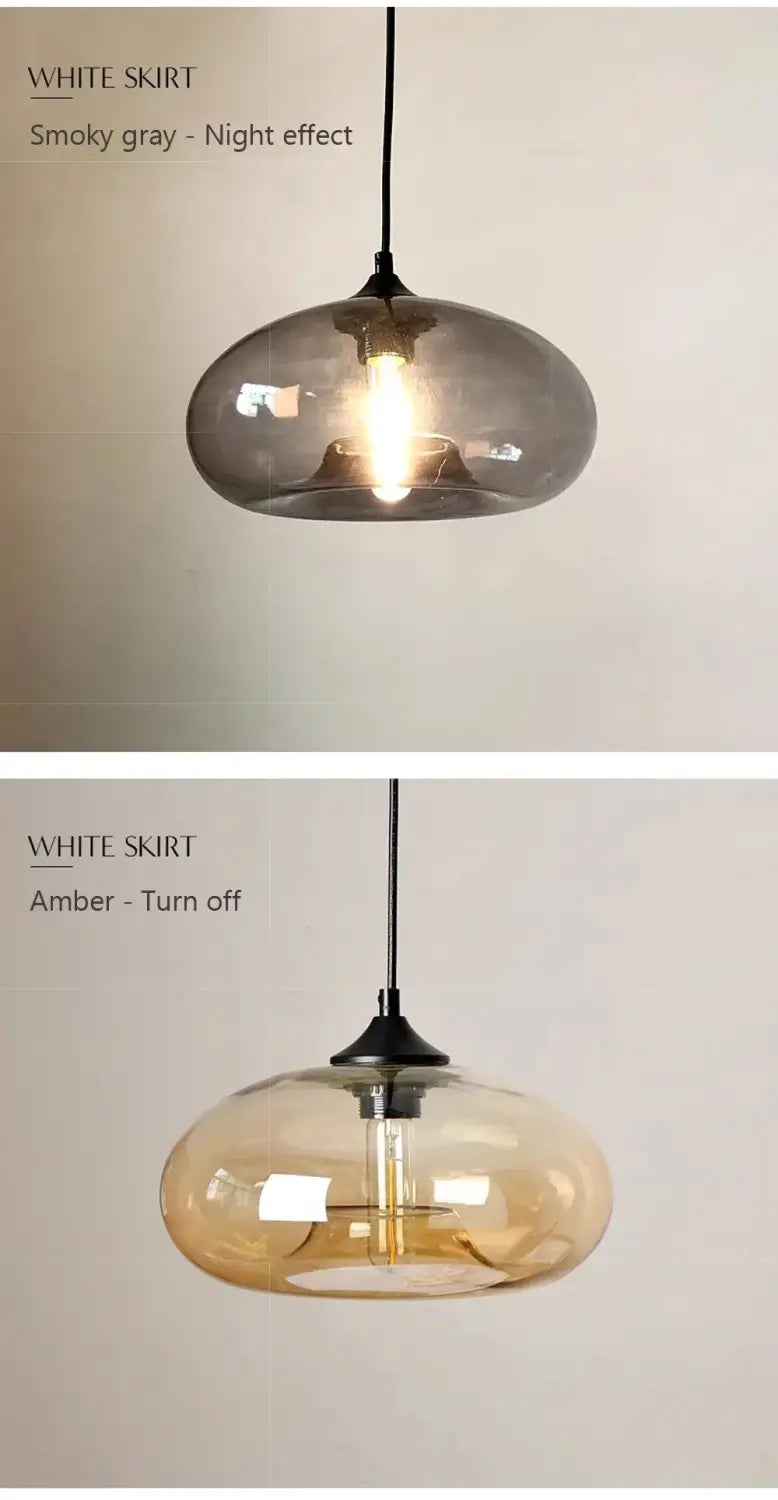 DecorBites™ Colorful LED Glass Pendant Lights for Restaurant