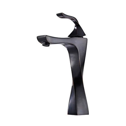 New Design Basin Faucet Black and Chrome Bathroom Sink Faucet Single Handle Basin Taps Deck Wash Hot Cold Mixer Tap Crane