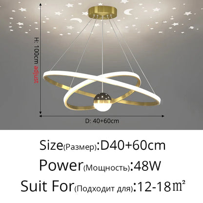 DecorBites™ LED Gypsophila Chandelier for Modern Living Room Decor - Crown Ceiling Pendant Light