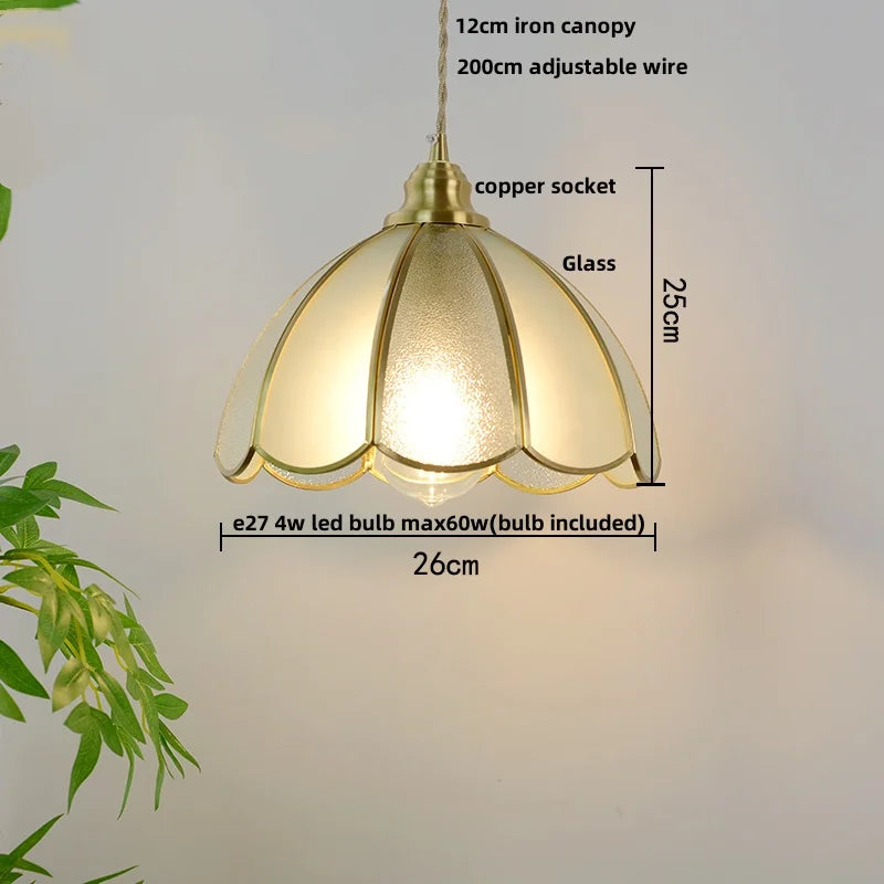 Decorbites™ Glas LED Pendelleuchte Küchen Loft Vintage Kupfer Hänge Lampe