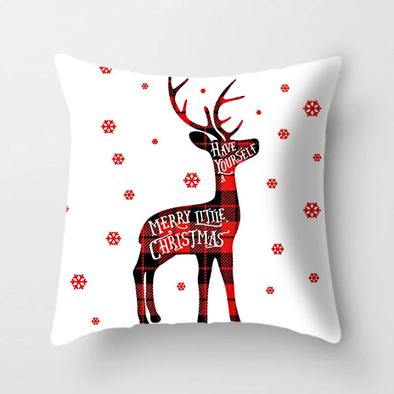 DecorBites™ Christmas Cushion Cover 45x45cm Xmas Pillowcase for Sofa - Happy New Year 2023