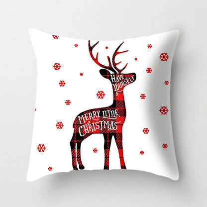 DecorBites™ Christmas Cushion Cover 45x45cm Xmas Pillowcase for Sofa - Happy New Year 2023