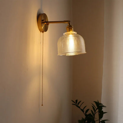 DecorBites™ Glass Sconce LED Wall Lamp, Copper Nordic Bedroom Light Fixtures