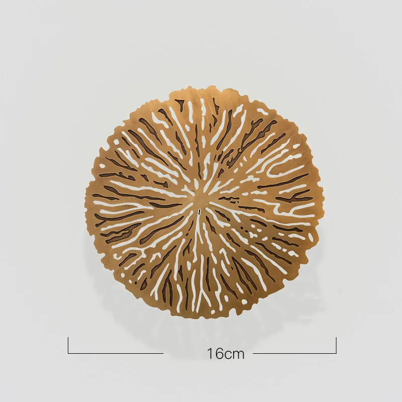 Gold Coral Fish Wall Decor