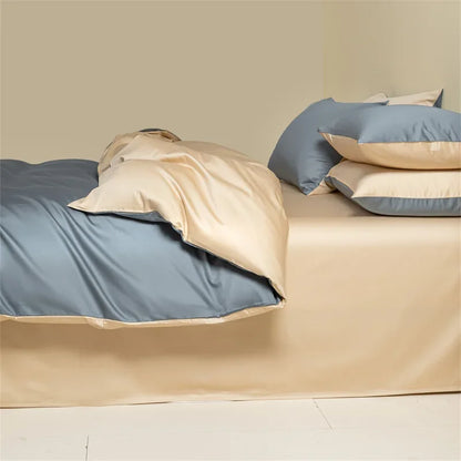 Decobites Egyptian Cotton Bedding Set: Sheet, Pillowcase, Blanket Cover in Queen King Size