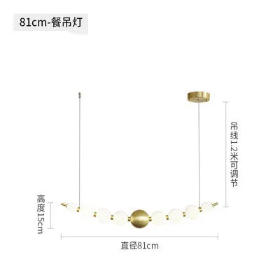 Decorbites™ Goldene Acryl-LED-Deckenleuchter für Wohnzimmer und Schlafzimmer als Pendelleuchte
