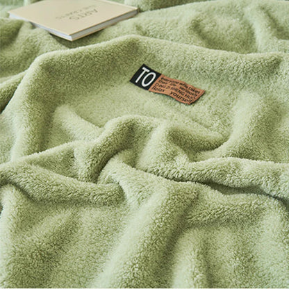 Decobites Cloud Comforter: Plush Double-sided Office Nap Blanket, High-end Solid Color Velvet Blanket