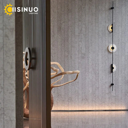 DecorBites™ LED Marble Wall Lights - Black Metal Sconces for Living Room, Stairs & Aisle