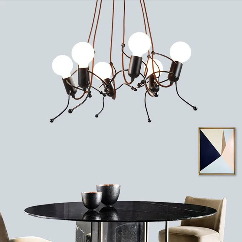 DecorBites™ Iron Man Chandelier: Modern Creative Art Climber for Aisle, Corridor, Children's Room, Bedroom