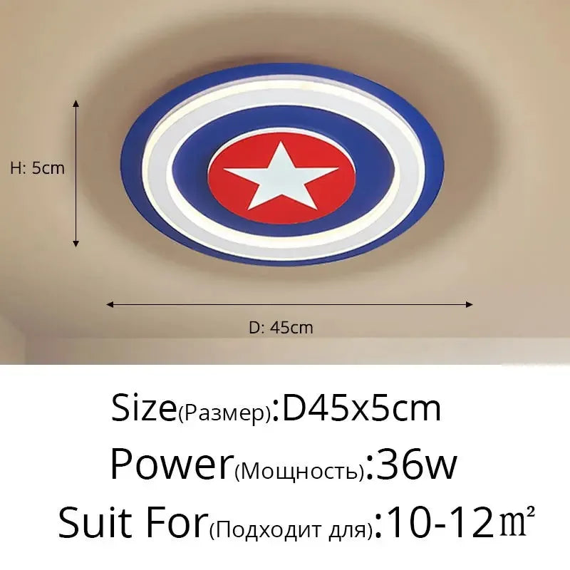 ديكوربايتس™ - مصباح سقف LED للأطفال برسومات كرتونية | مصابيح ديكور غرف نوم الأولاد والبنات