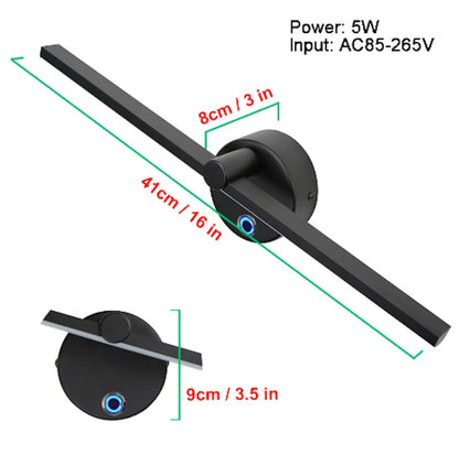 Lámpara de pared lineal LED DecorBites™ de 41 cm con interruptor y rotación de 300°