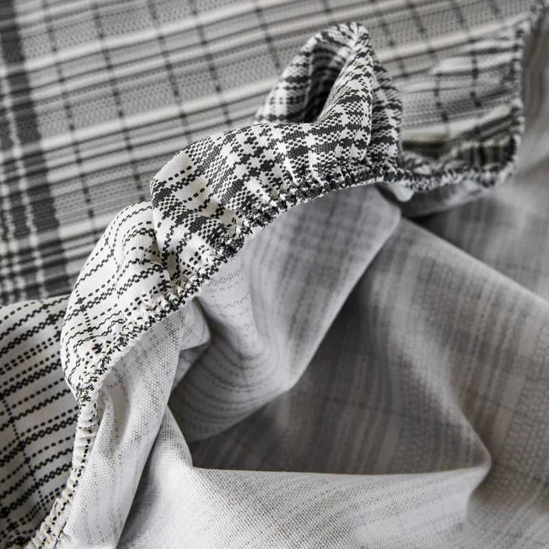 DecorBites™ Coarse Cotton Queen Fitted Sheet: Comfortable, Durable Maternal Child Bedding