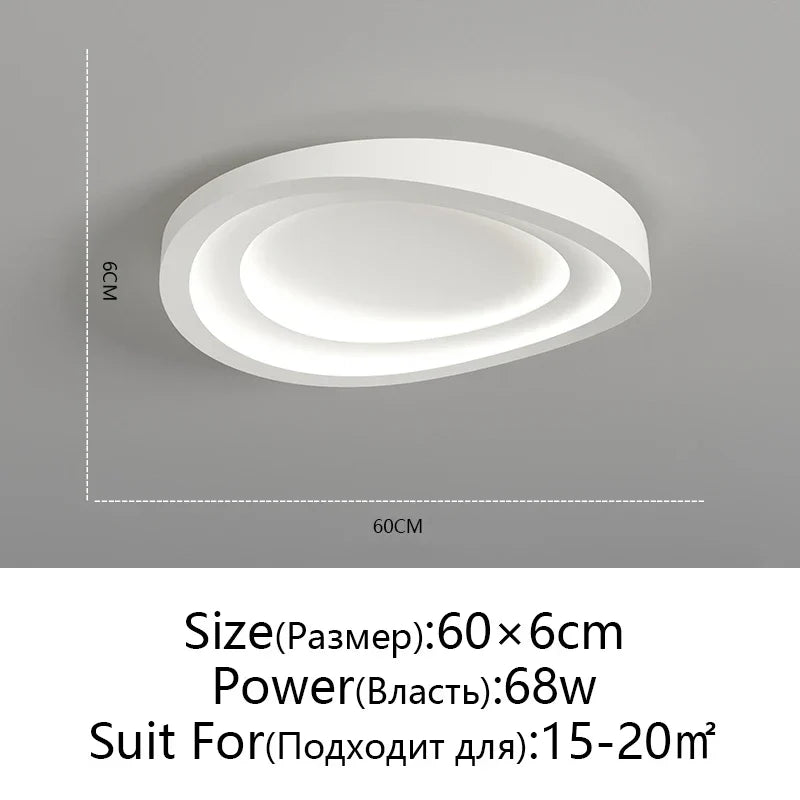 DecorBites™ LED Round Ceiling Lamp with Remote Control Dimming for Modern Indoor Lighting
