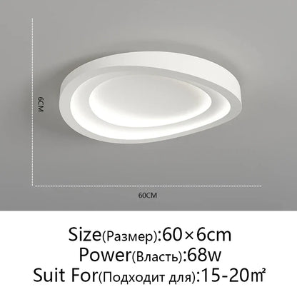 DecorBites™ LED Round Ceiling Lamp with Remote Control Dimming for Modern Indoor Lighting