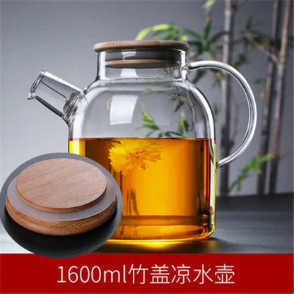 DecorBites™ Glass Teapot Cold Water Jug 1000ml/1600ml