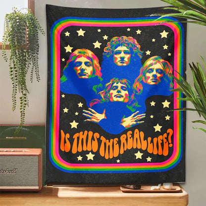 Decobites Retro Psychedelic Tapestry Starry Hippie Vintage Wall Decor