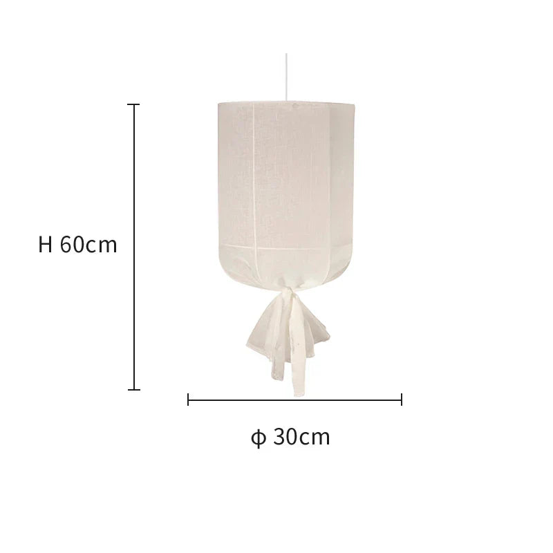 Lámpara colgante de tela de lino Decorbites™: Elegante candelabro de tela bohemia para hogar, restaurante, hotel