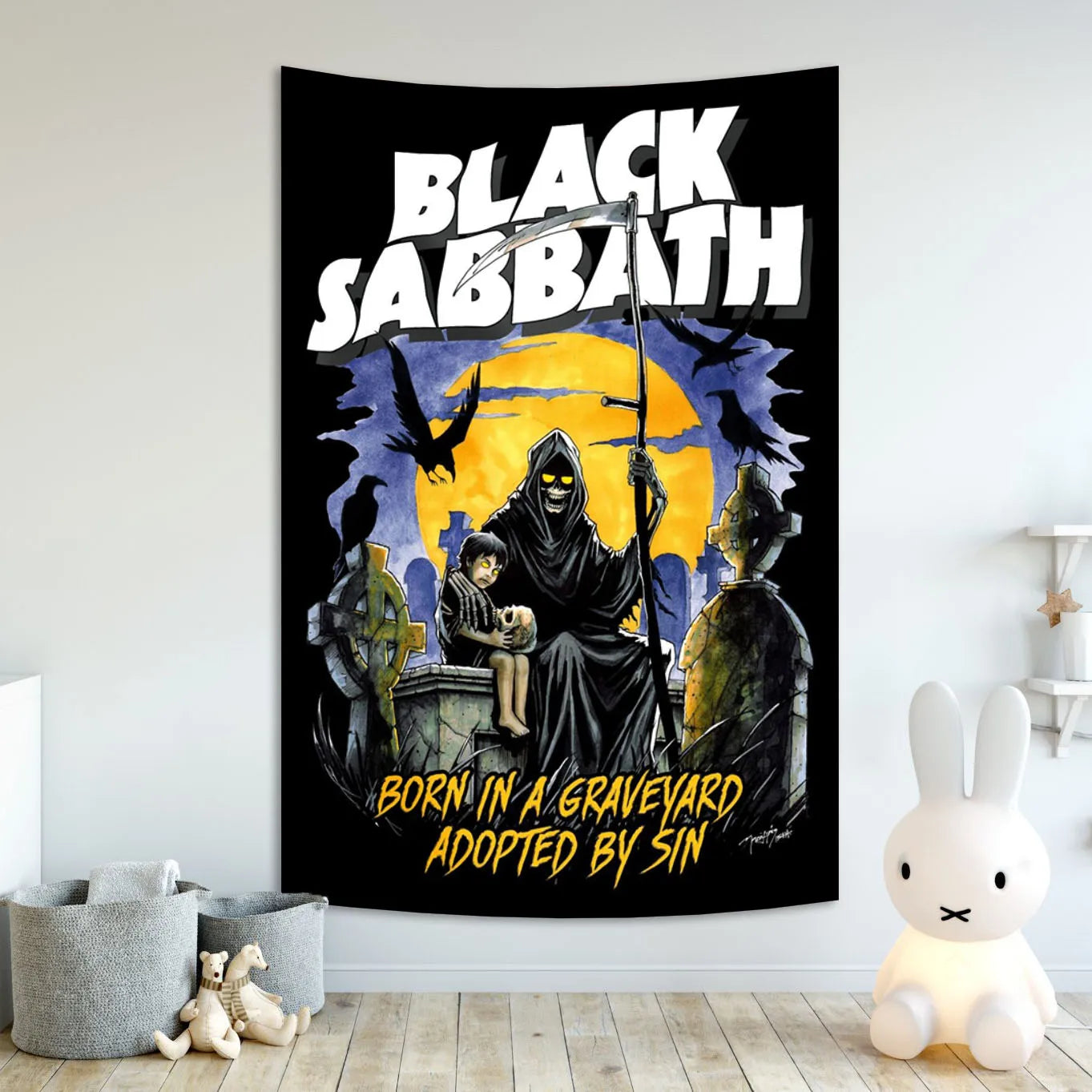 Decobites Black Sabbath Metal Band Rock Music Wall Tapestry